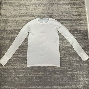 White Ivivva Long Sleeve Swiftly Tech Top
